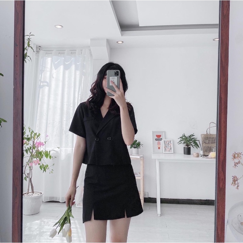 chân váy xẻ vạt ( hết áo)
