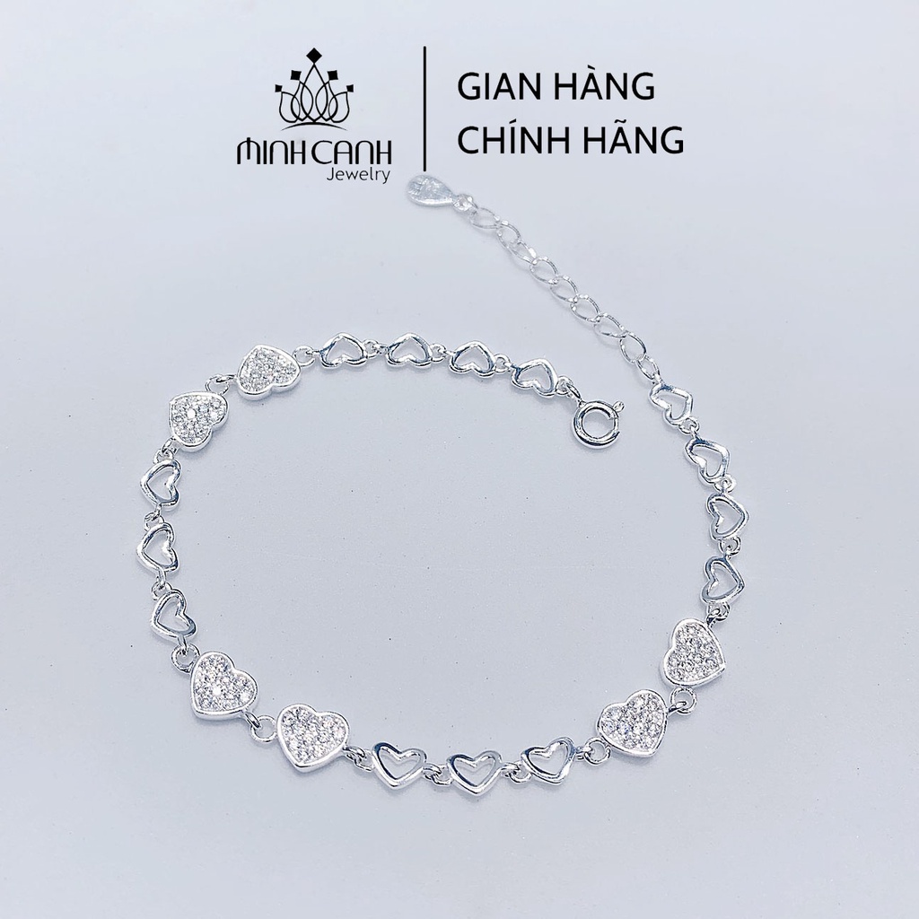 Lắc Tay Nữ Chuỗi Trái Tim Bạc 925 - Minh Canh Jewelry