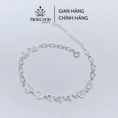 Lắc Tay Nữ Chuỗi Trái Tim Bạc 925 - Minh Canh Jewelry
