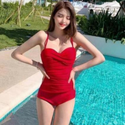 Bikini một mảnh liền thân có gọng độn ngực xoắn mặc đi biển đi bơi đẹp  ྆  ྇  ྇  ྇