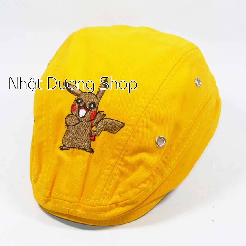 NÓN BERET NAM NỮ TRẺ EM MỎ VỊT HÌNH PHIKACHU, CON NHỆN PHONG CÁCH NĂNG ĐỘNG CHO TRẺ NHÀ