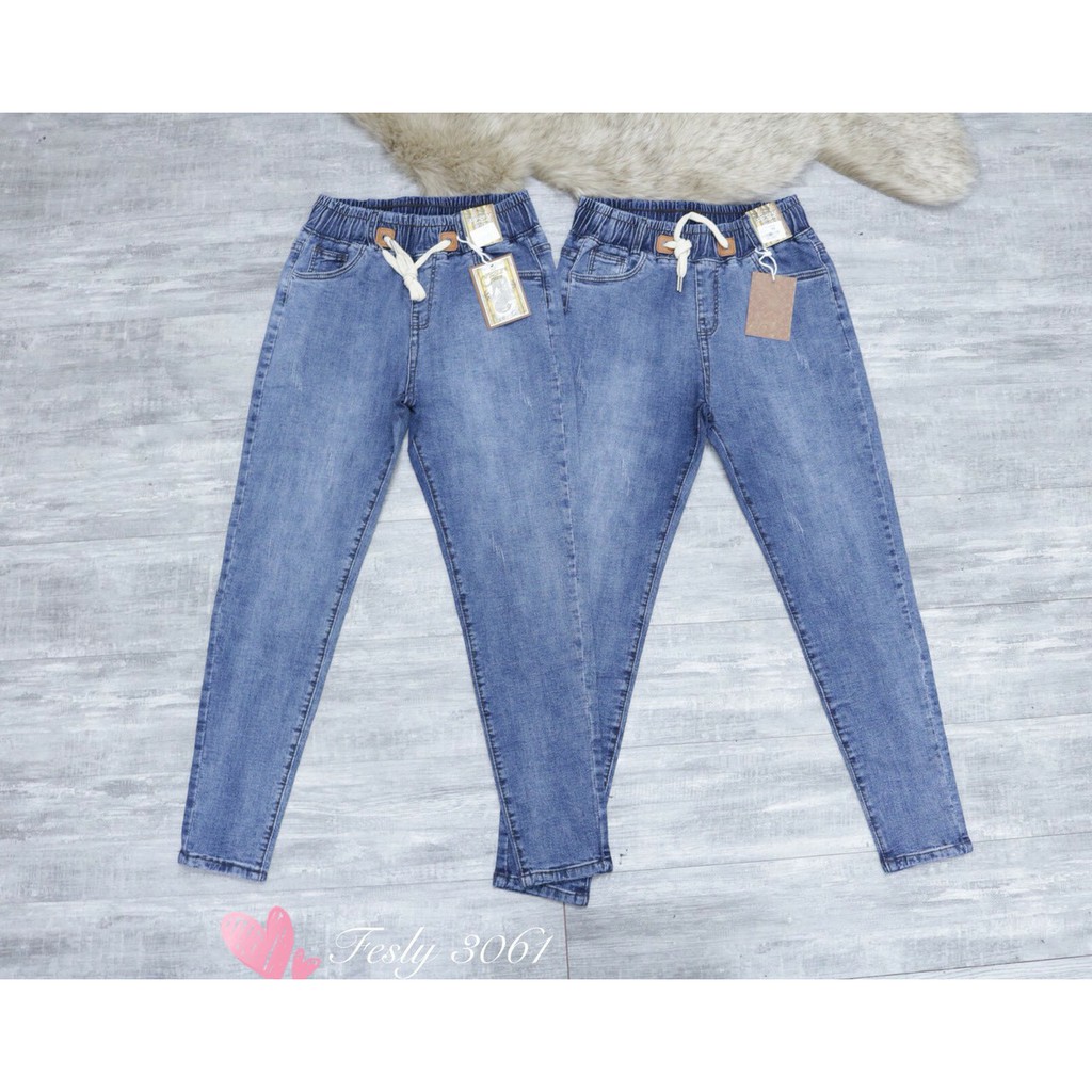 Quần Jeans Nữ Cạp Chun 3061 Cạp Cao [ Ảnh Thật ] | BigBuy360 - bigbuy360.vn