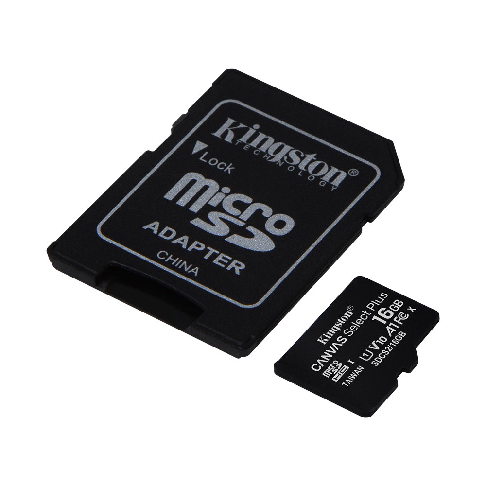 Thẻ Nhớ MicroSDHC Kingston Canvas Select Plus 16GB Class 10 U1 100MB/s SDCS2/16GB (Kèm Adapter)