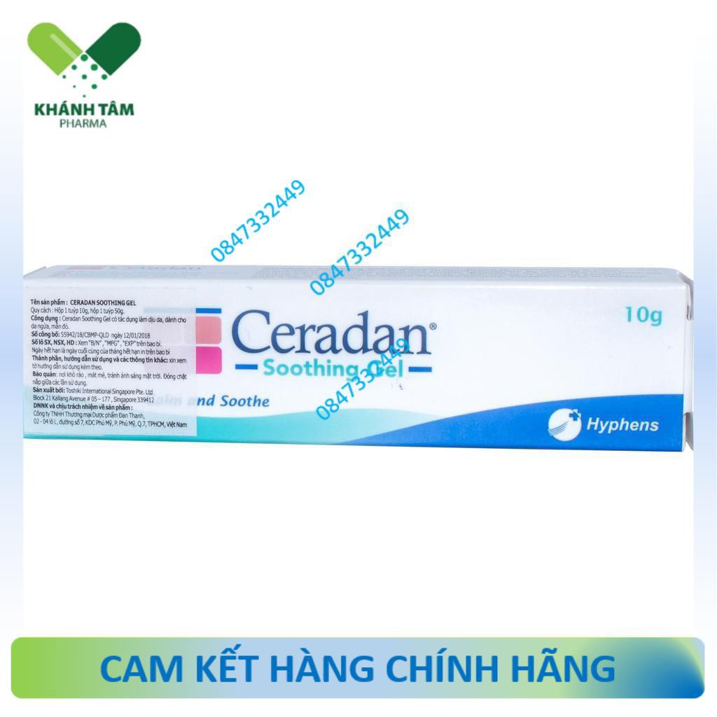 Ceradan soothing gel làm dịu, giảm ngứa