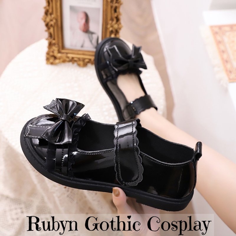 [Sẵn] 💓 Giày Búp Bê Lolita Mary Janes phối ren nơ xinh xắn ( Size 35 - 40 ) | BigBuy360 - bigbuy360.vn