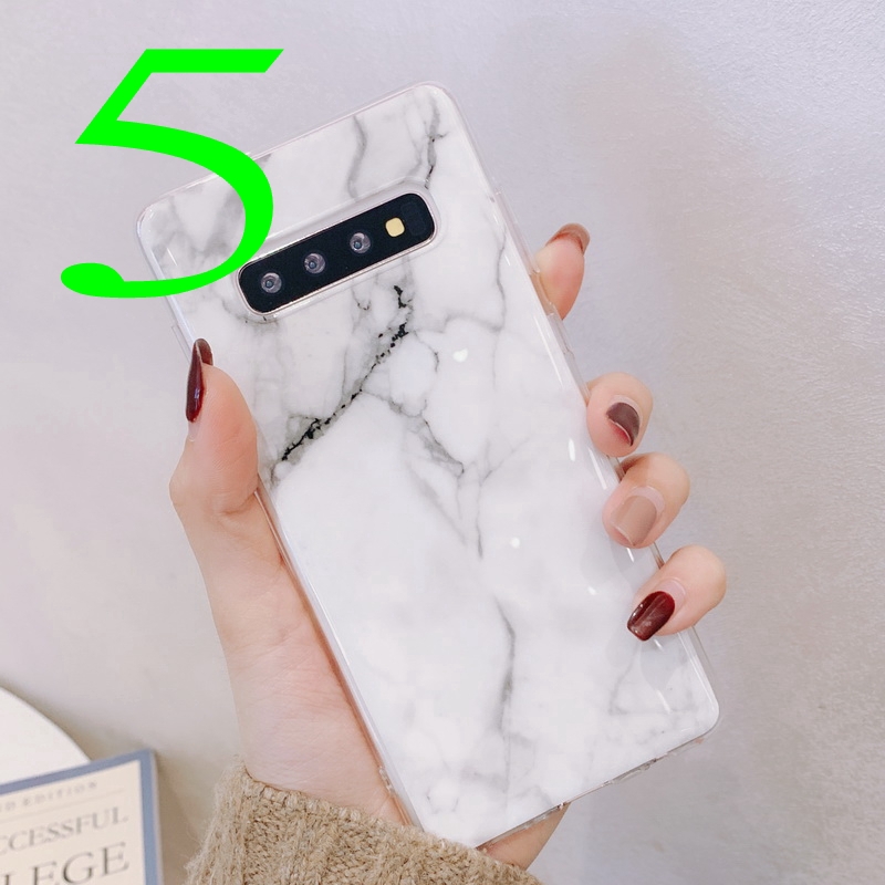 Ốp điện thoại mềm họa tiết vân đá cẩm thạch cho Samsung Galaxy S10 S9 S8 Plus S10E Note 8 9