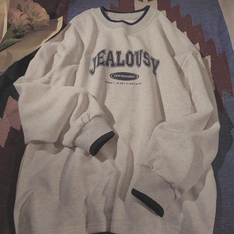 Áo Sweater Unisex Nam Nữ  In Chữ Jealousy Chất Nỉ Dày Mịn Ấm Áp -Chuu House- CH0088