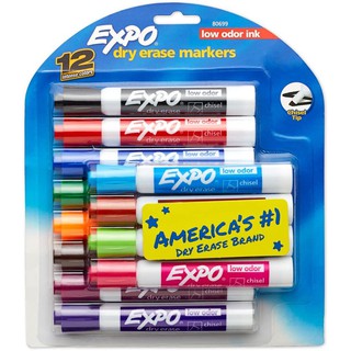 BÚT LÔNG EXPO viết bảng 12 cây, low odor, dry erase, whiteboard marker