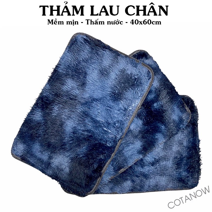 Thảm Lau Chân - Thảm Chùi Chân Thấm Nước, Chống Trượt, Lông Xù Mềm Mịn COTANOW