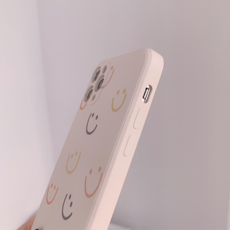 Ốp lưng silicon hình mặt cười dễ thương cho iPhone 11 Pro Max X Xr Xs Max 7 8 Plus Se 2020 12 pro max 12 mini