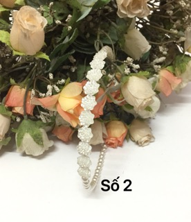 32/- Cài tóc ngọc trai hoa handmade