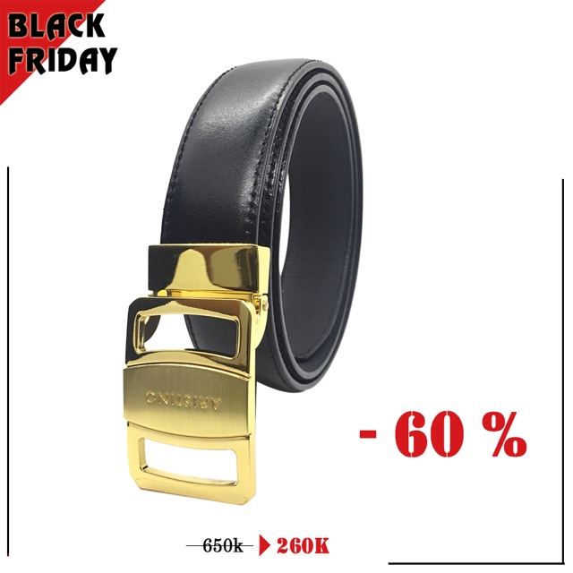 Thắt lưng nam da bò thật, mặt Aristino