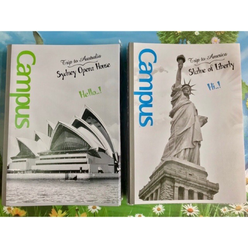 5 quyển vở Campus hình kỳ quan Landscape ( 80, 120, 200 trang)