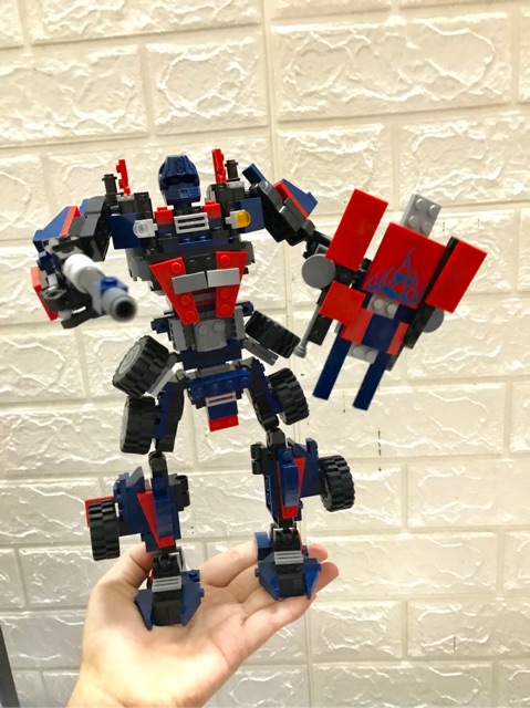 Đồ Chơi Lắp Ráp Kiểu LEGO Robot Biến Hình Optimus Prime Transformers 377 Mảnh Ghép