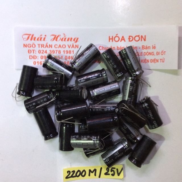 Tụ hoá 2200 M/25 v bán 10 chiếc