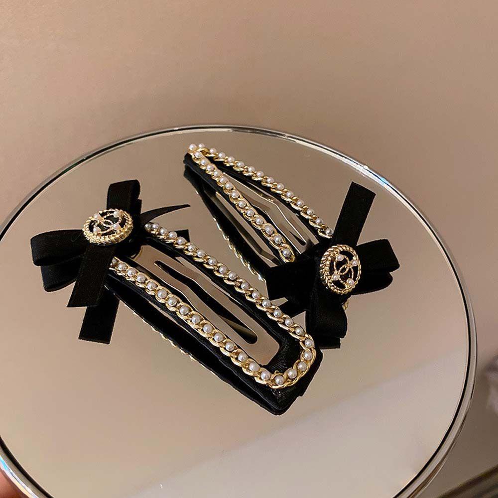 Kẹp Tóc Hình Nơ Màu Đen Thanh Lịch Dành Cho Nữ