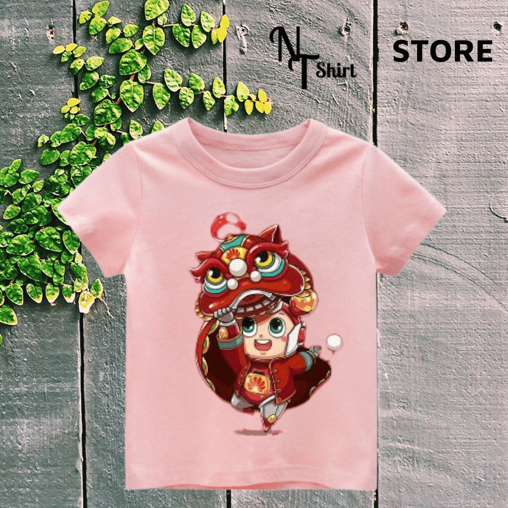 Áo thun cho bé in hình Tết Xuân 2023, Áo cotton mặc mát thoải mái, hình in PET chất lượng NTShirt 08