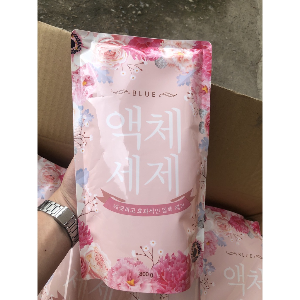 Nước Giặt Blue 800G hương Nước hoa, sản xuất theo tiêu chuẩn Hàn Quốc, an toàn với mọi loại da, quần áo thơm mát dài lâu