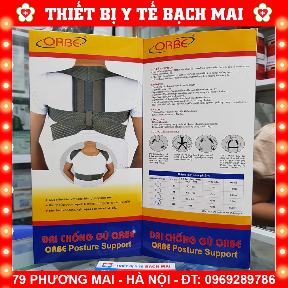 Đai Chống Gù Lưng Người Lớn, Trẻ Em ORBE