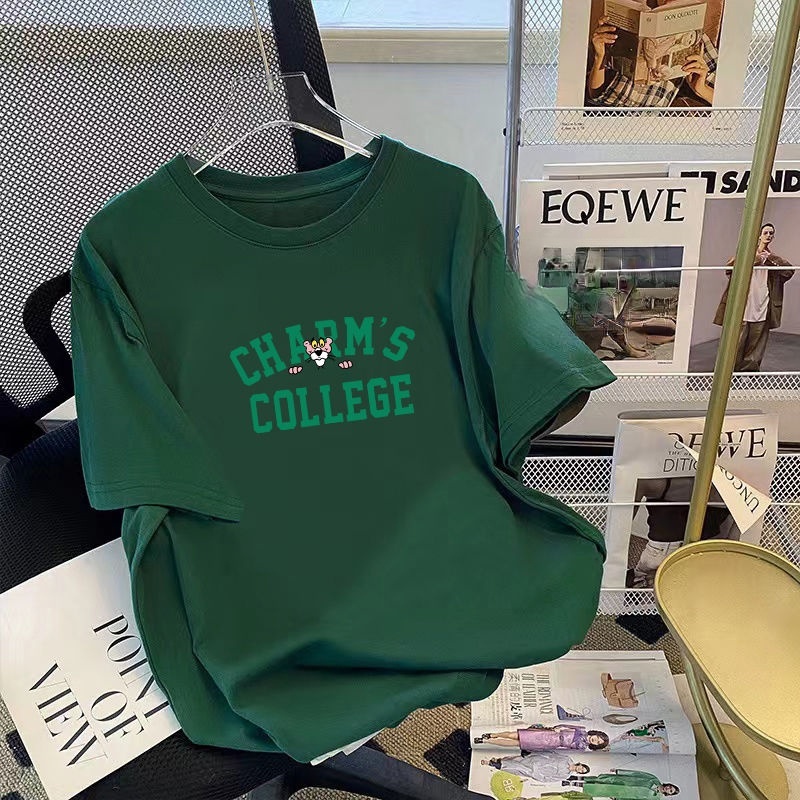 Áo Thun Tay Ngắn In Chữ Dễ Thương Thời Trang Mùa Hè Cho Nữ