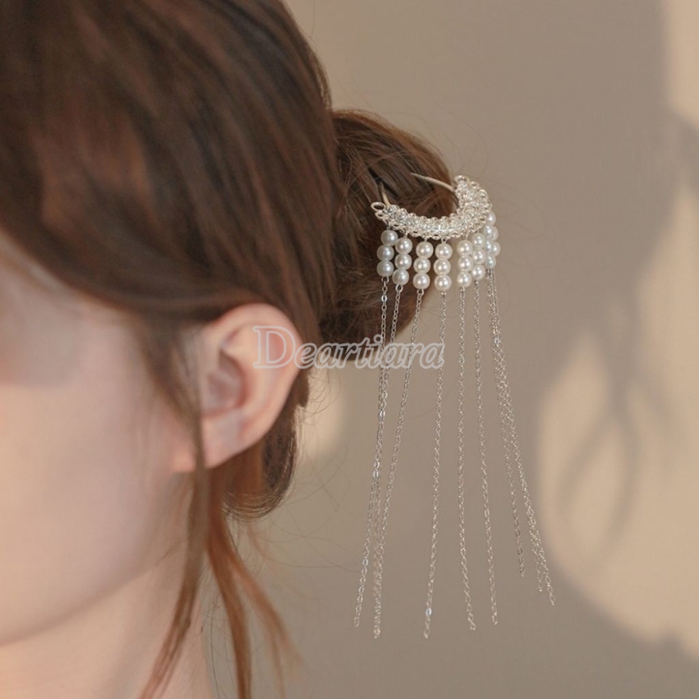 Kẹp Tóc Hình Hoa Đính Ngọc Trai Thời Trang Cho Nữ