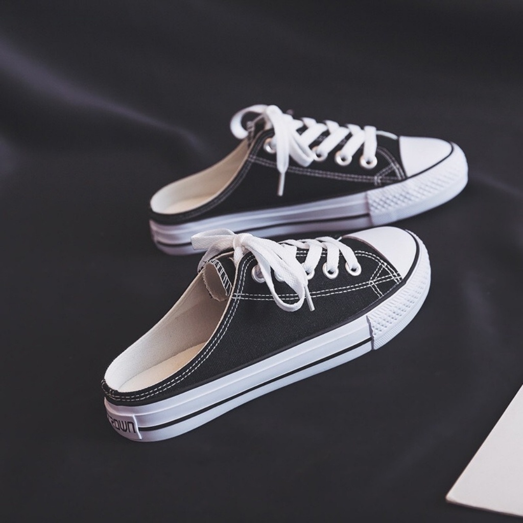 Giày Thể Thao Sneaker Nữ Đế Bệt,Vải Mềm Canvas - Giày Sục Nữ CV Học Sinh Năng Động Trẻ Trung HOT TREND