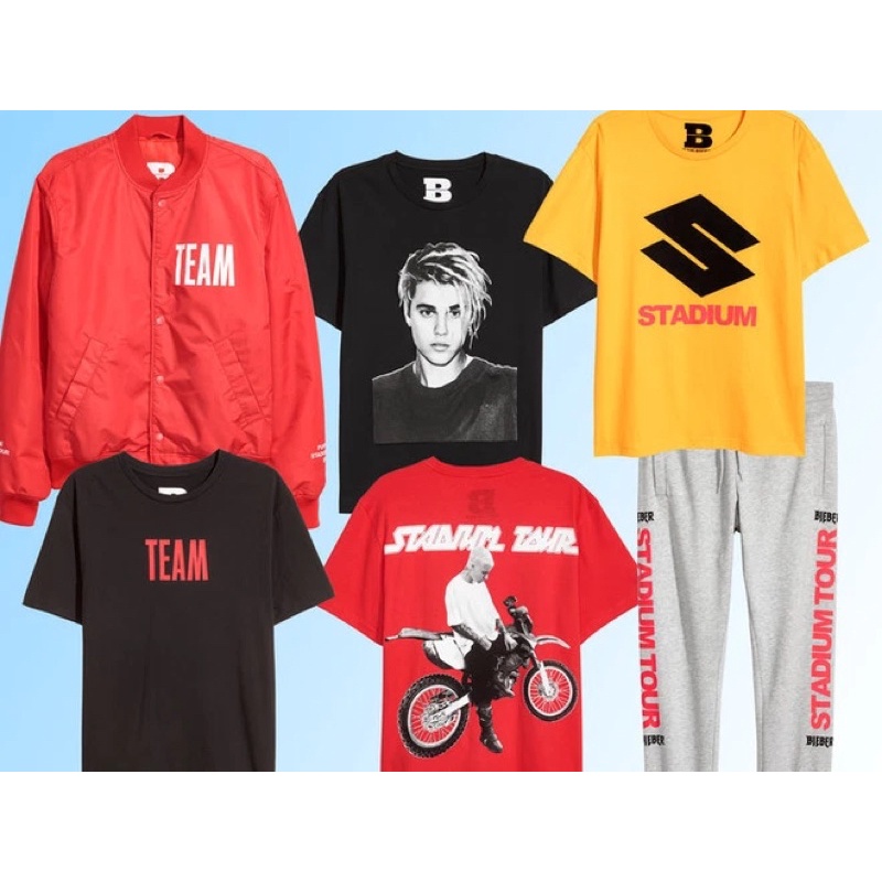 Áo phông, áo thun Justin Bieber x H&M stadium tour