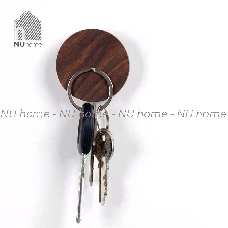 nuhome.vn | Móc nam châm bằng gỗ hình tròn dùng để gắn chìa khoá thiết kế đơn giản và mộc mạc