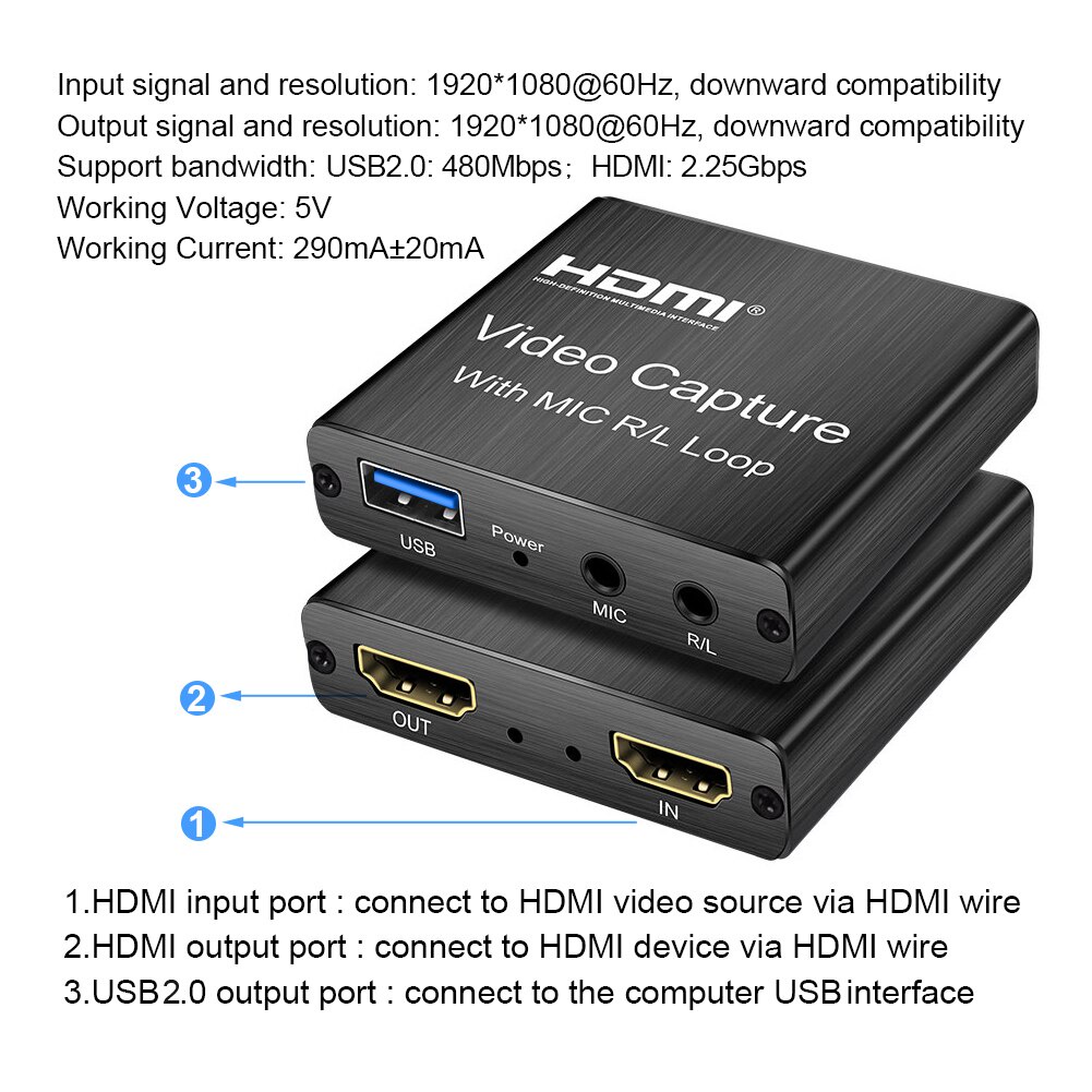 Thẻ Ghi Hình Video Hdmi 1080p Usb 2.0 Chuyên Dụng Cho Live Stream thẻ quay video hdmi