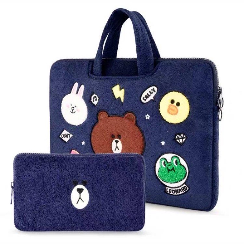 Túi đựng máy tính laptop xinh mẫu Gấu Thỏ Vịt Brown Cony Sally Choco Line