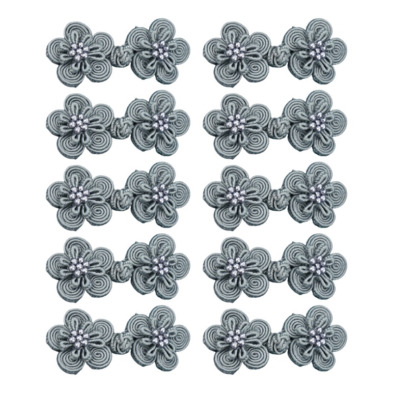 Bộ 10 Cặp Nút Thắt Kiểu Trung Hoa Làm Đồ Thủ Công Trang Trí Sườn Xám