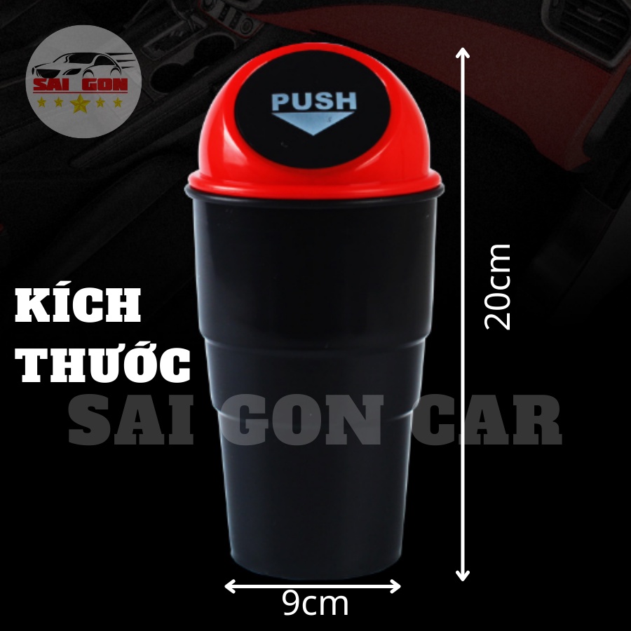 Thùng rác mini ô tô , thùng đựng rác cho xe hơi rất tiện lợi , thiết kế siêu xinh, nắp đậy lò xo tự động.