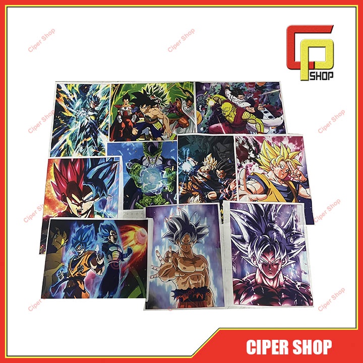 Tranh vải Dragon Ball - One Piece - Naruto 30x40cm - Giao Ngẫu nhiên