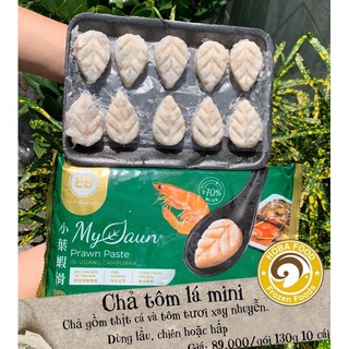 Chả tôm tươi định hình lá mini chính hãng EB nhập khẩu Malaysia- gói 130g