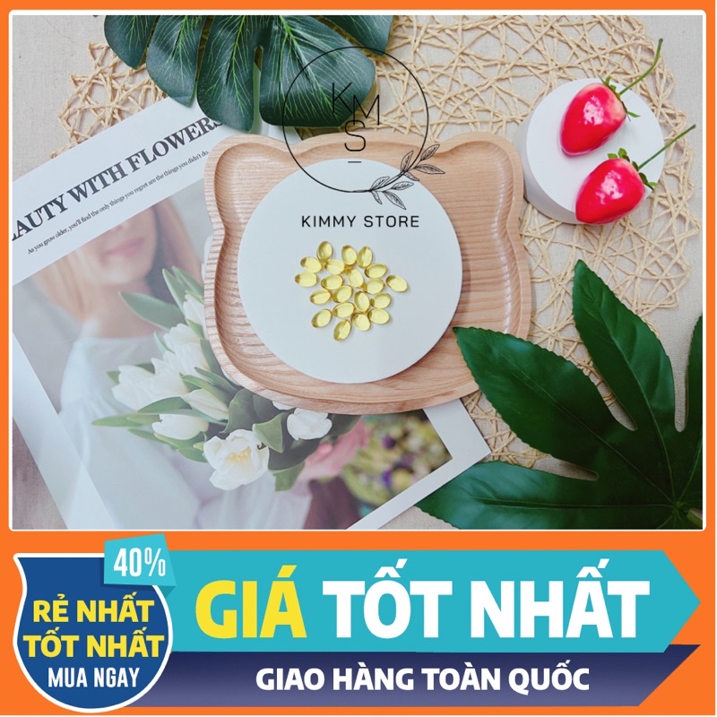 Lẻ 1 viên vitamin e dầu dưỡng cấy trắng nhỏ màu vàng