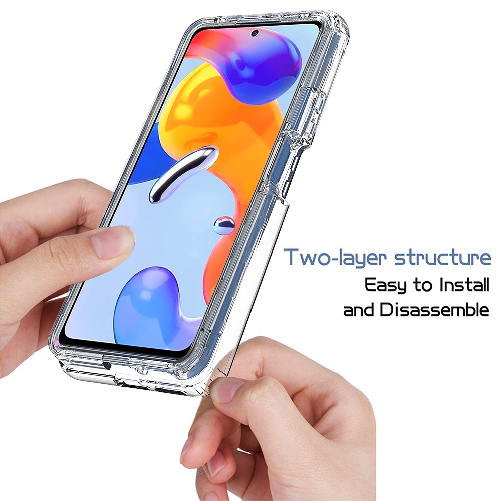 Ốp Điện Thoại Kèm 360 Độ Thời Trang Cho Redmi Note 11 10 9 8 Pro Mi 10T 11S 10S Poco F3° Ốp Lưng Bảo Vệ Toàn Diện Chống Sốc & Trầy Xước