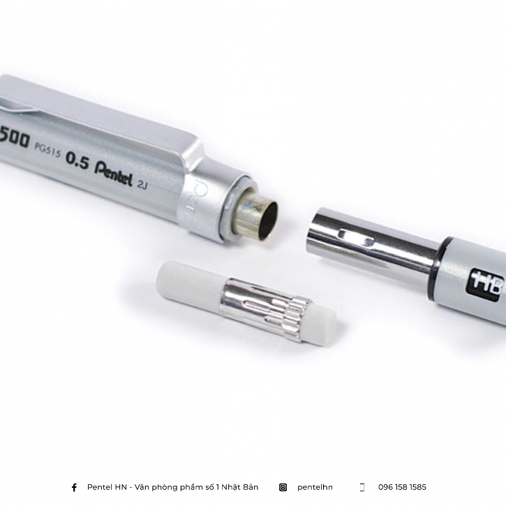 Bút Chì Kim Kỹ Thuật Cao Cấp Pentel Graphgear 500 Loại 0.3/0.5/0.7mm Vẽ Phác Thảo, Vẽ Kiến Trúc - PG513, PG515, PG517