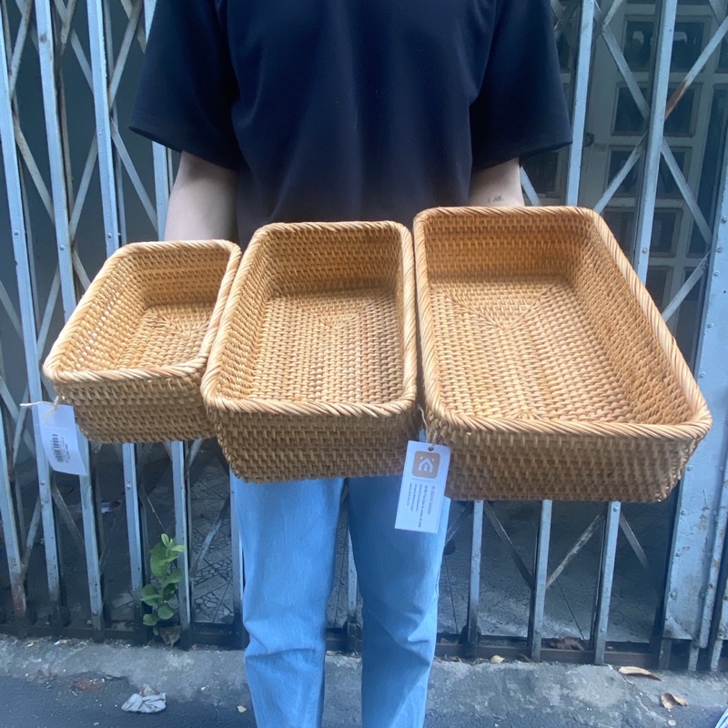 KHAY MÂY CHỮ NHẬT 3 SIZE