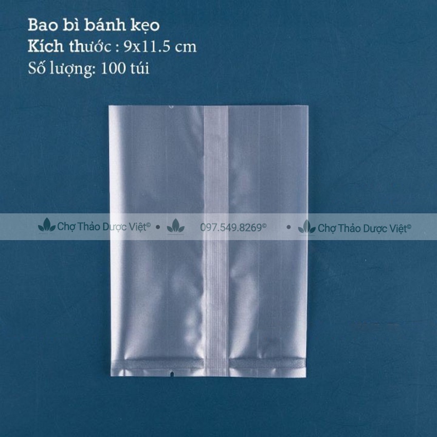 100 Túi trắng mờ hàn miệng đựng bánh kẹo trà (Bao bì nilong đựng bánh quy) - Chợ Thảo Dược Việt