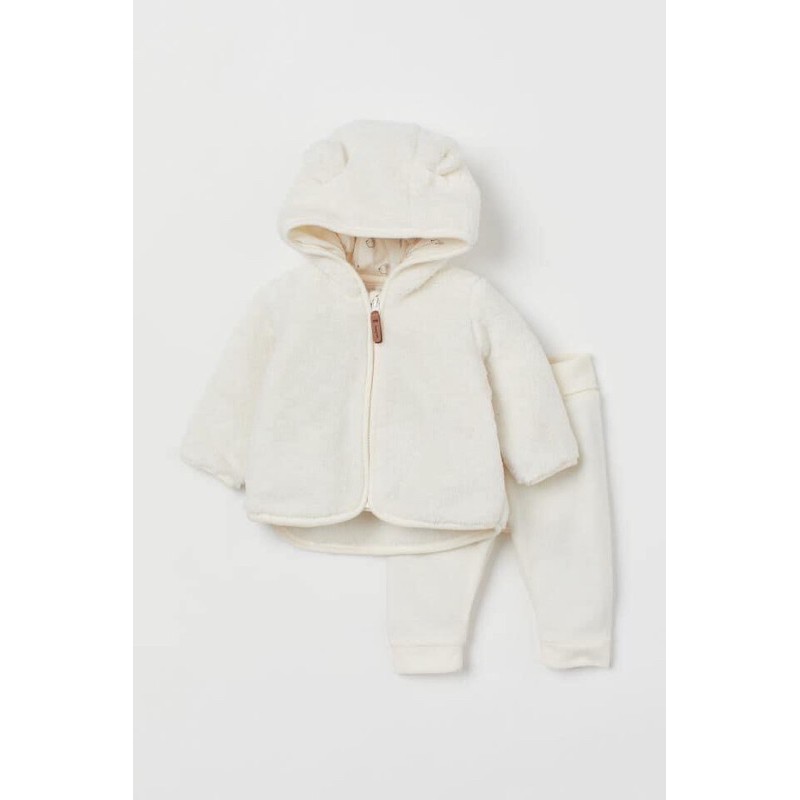 Set nỉ trắng HM săn sale UK (dòng newborn)