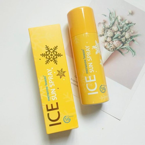 [Trợ Giá] Xịt chống nắng ICE Spray Mersenne Beauty SPF50 PA+++Hàn Quốc 100ml
