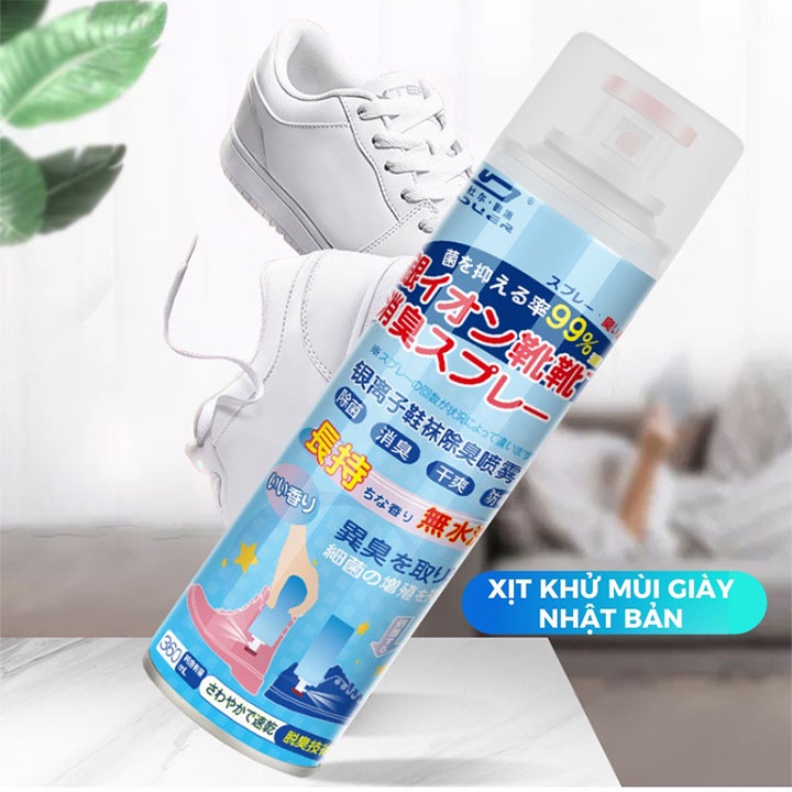 Lọ Xịt Khử Mùi Giày,Hôi Chân,Tủ Kệ Để Gìay Công Nghệ Nano Bạc Mới Nhất