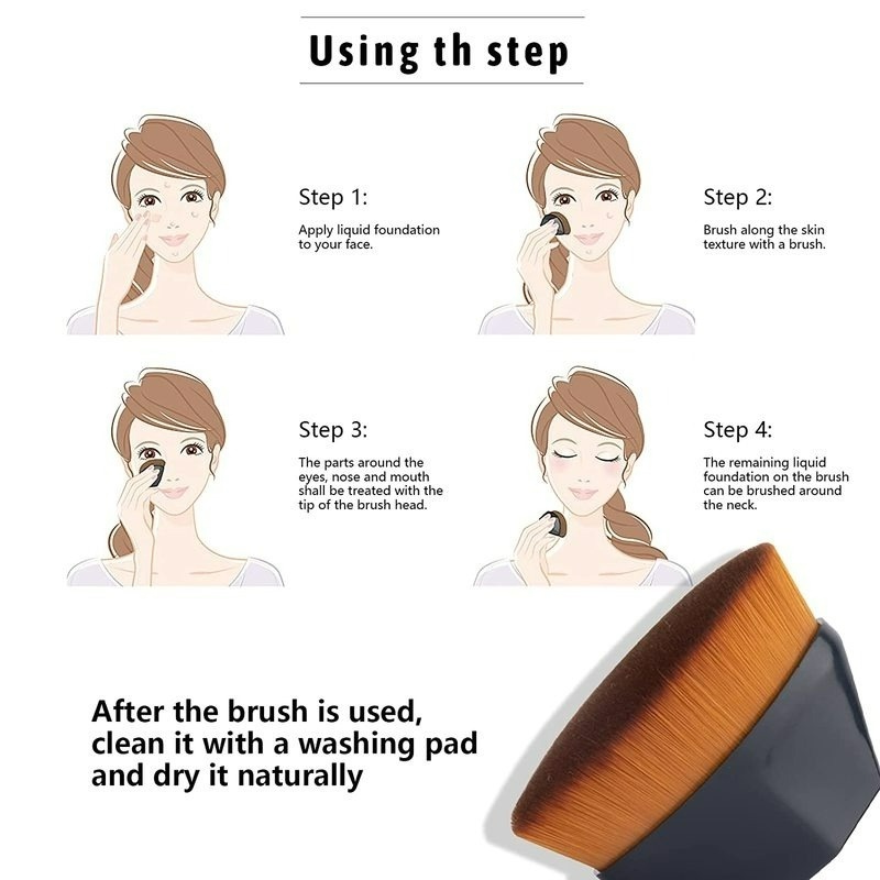 Cọ Trang Điểm Cán Ngắn Hình Lục Giác