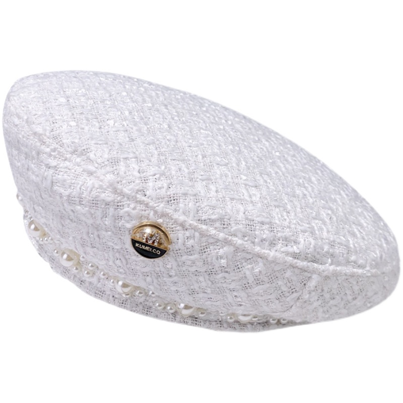 Mũ nồi đính đá hạt ngọc trai kiểu dáng thời trang cho nữ