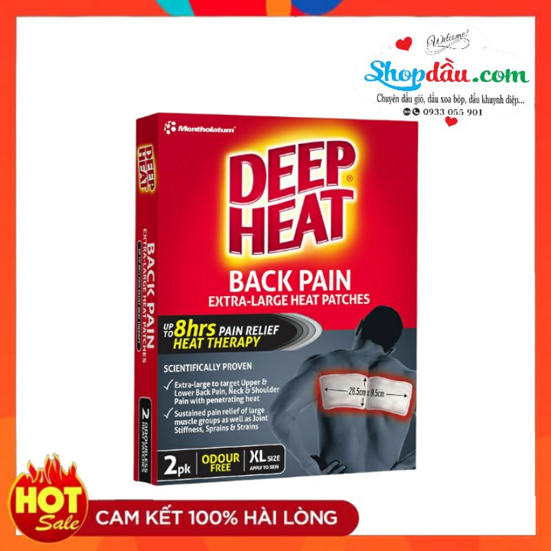 Miếng dán giảm đau Deep Heat Back Pain
