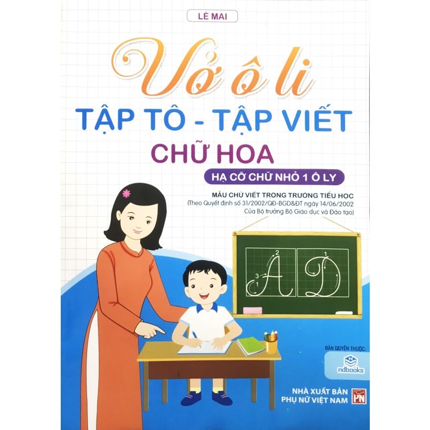 Sách - Vở ô li tập tô - tập viết chữ hoa (Lê Mai)