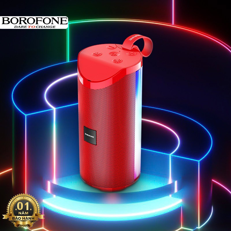 Loa Bluetooth Borofone BR5 đèn LED bắt mắt, Bass mạnh mẽ, to rõ, hỗ trợ di động không dây - Chính hãng