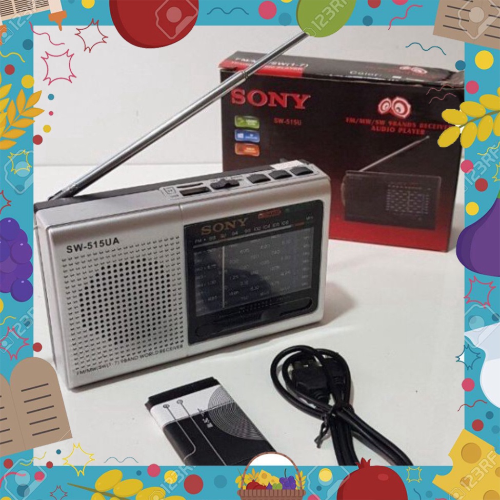 Máy nghe đài Radio trên sóng FM được thiết kế nhỏ gọn, góc cạnh rất đẹp - RADIO WS-515U