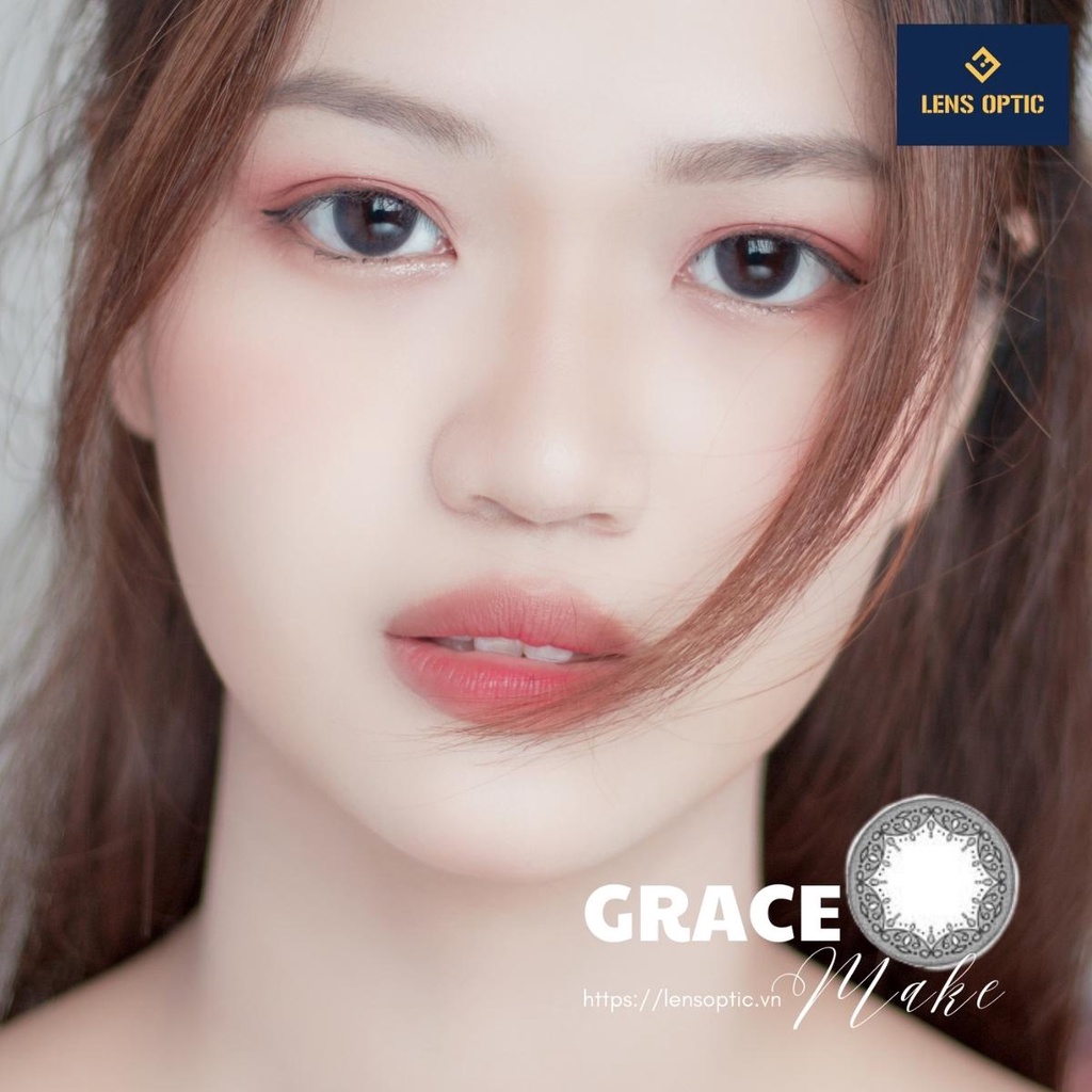 Kính áp tròng SEED dùng 1 ngày màu Grace Make, lens SEED eye coffret 1 day UV- Lens Optic