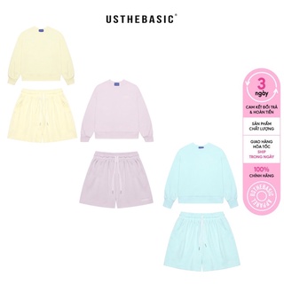 Usthebasic - Set Áo Quần UTB Terry Logo Sweatshirt & Shorts